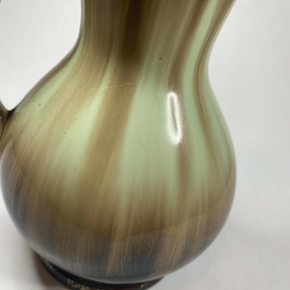 Art Pottery Vase Drip Glaze Turquoise Brown Ceramic 7" West Germany Beautiful! - Picture 11 of 12